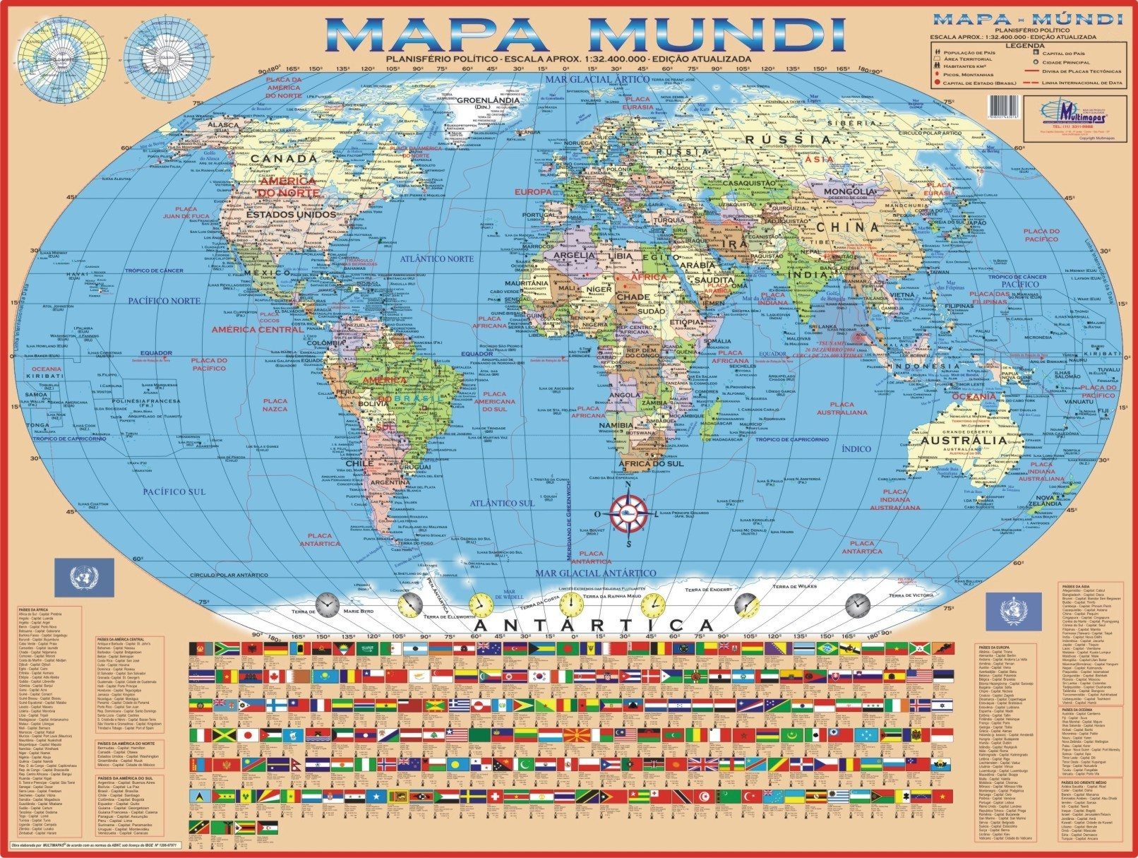 Mapa Mundi Político Mapa Atual Para Imprimir Colorir Online E Mais